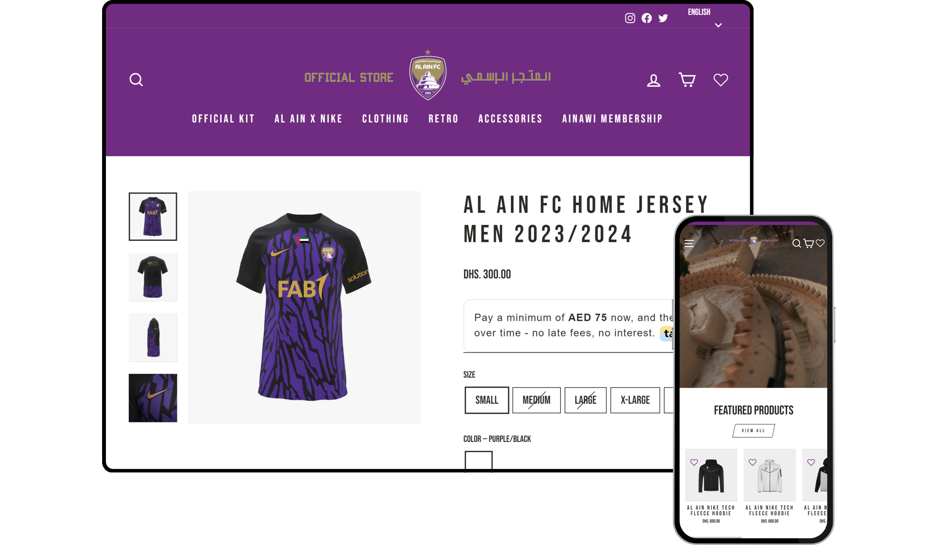 Al Ain Club portfolio project