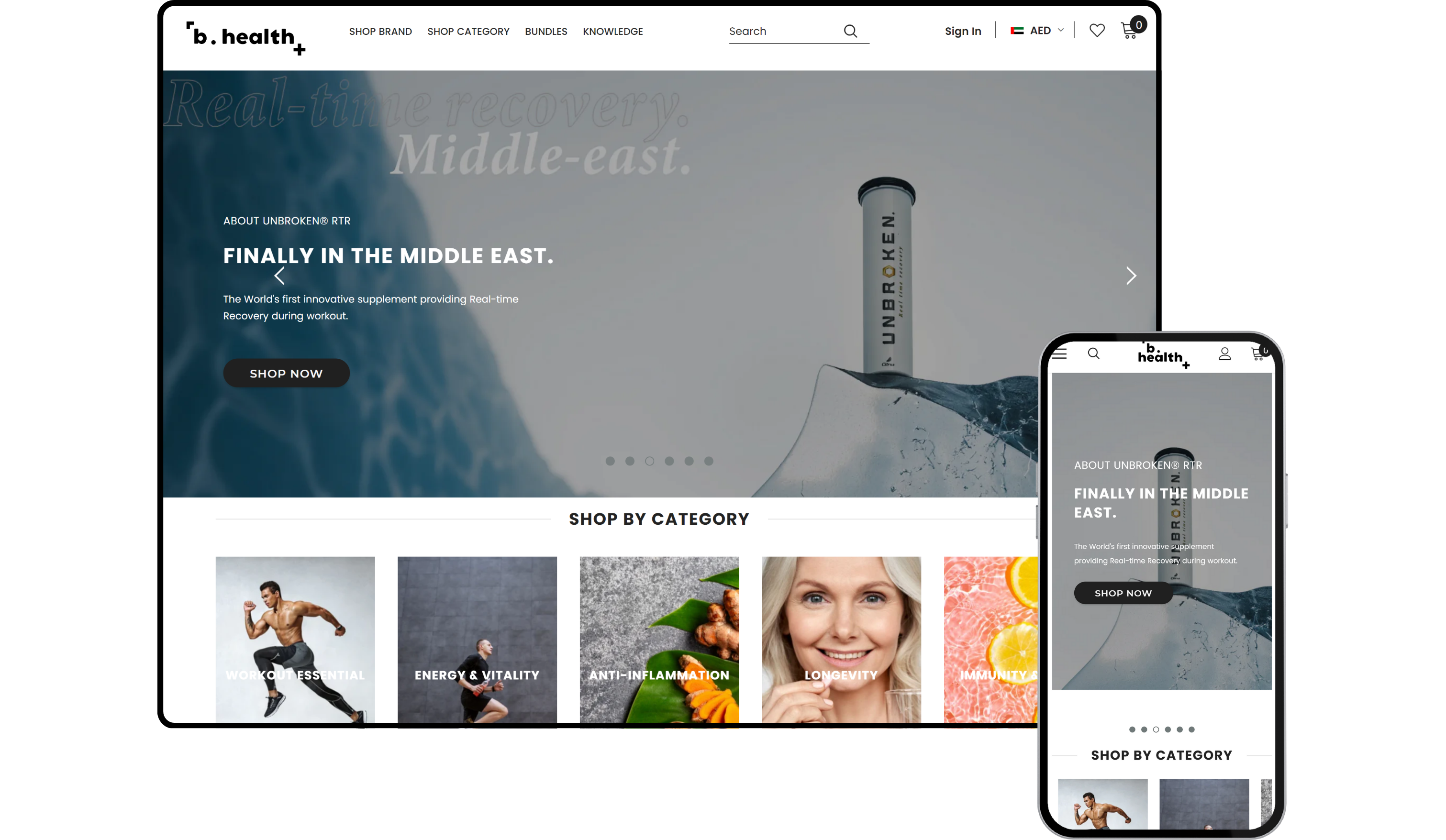 B.Health Shop portfolio project