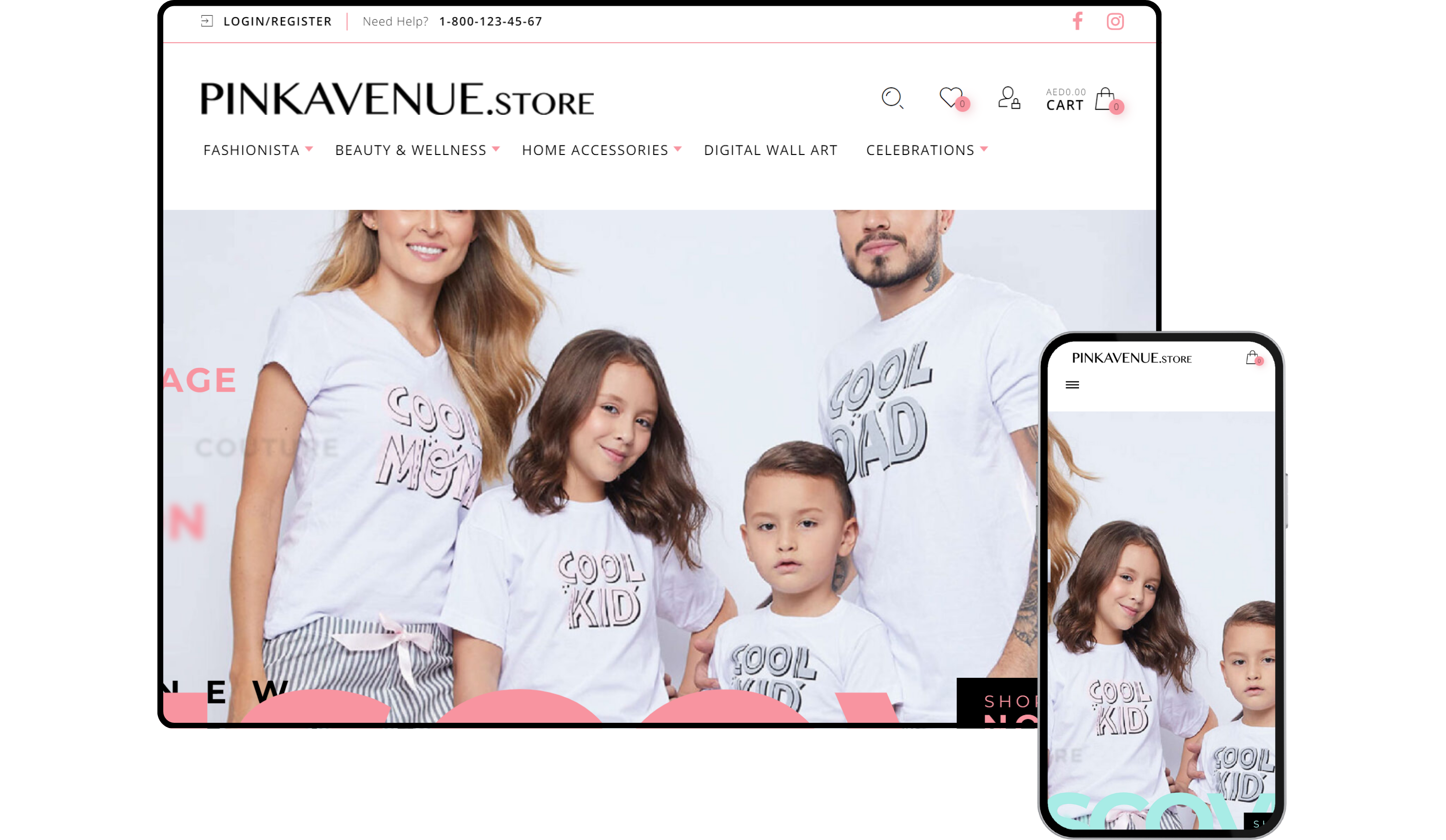 Pink Avenue portfolio project