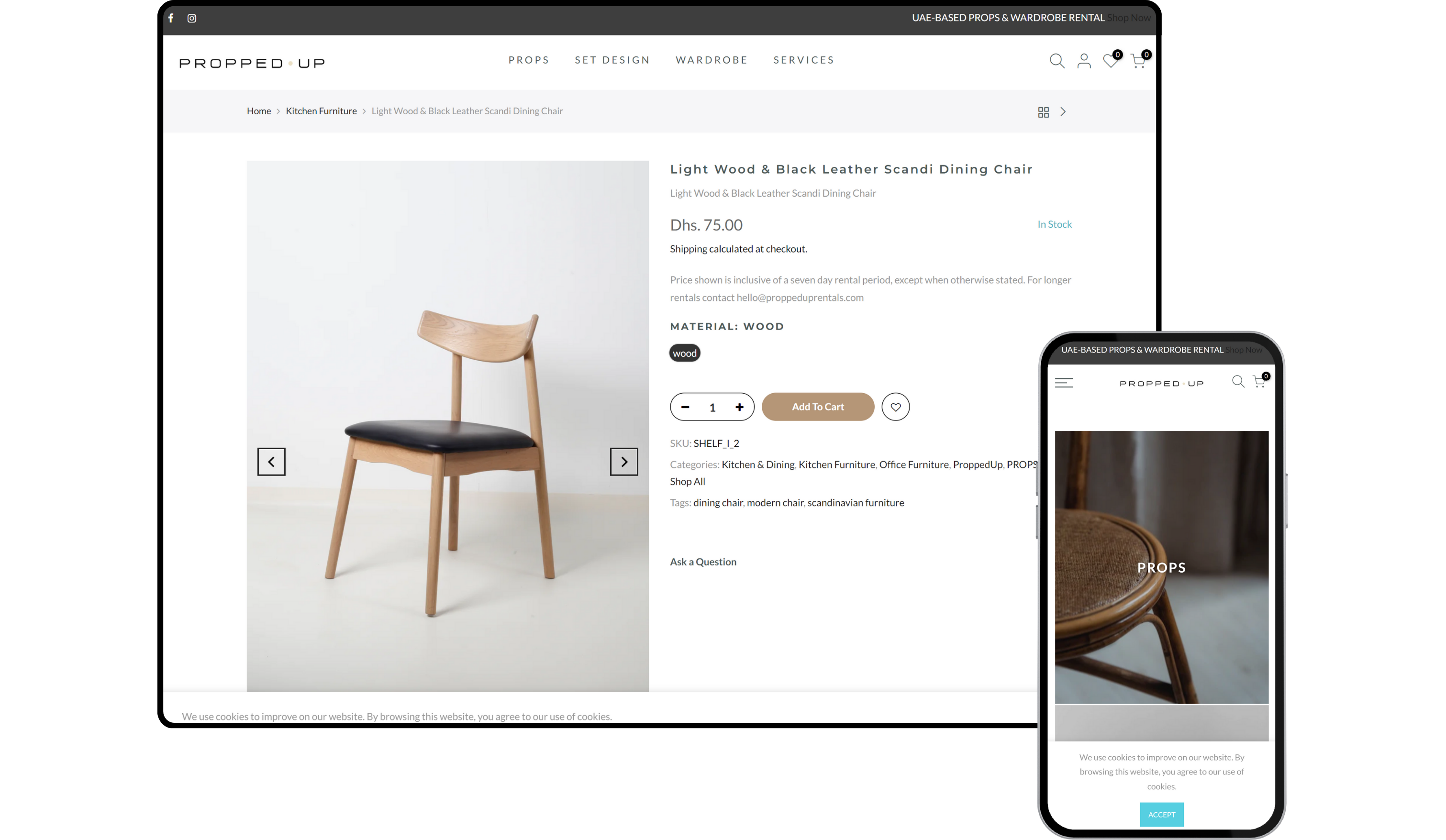 Propped Up Rentals portfolio project