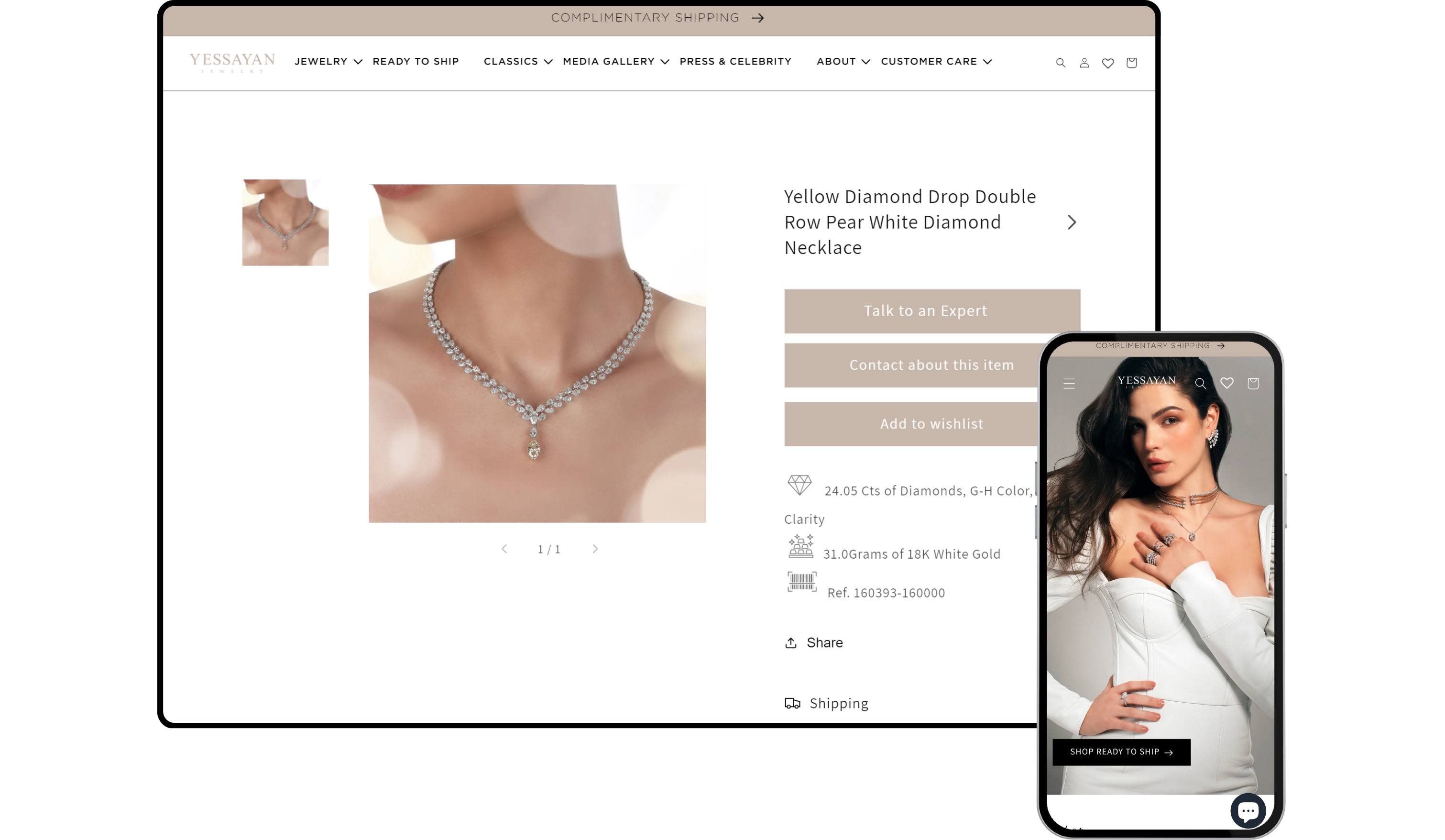 Yessayan Jewelry (US) portfolio project